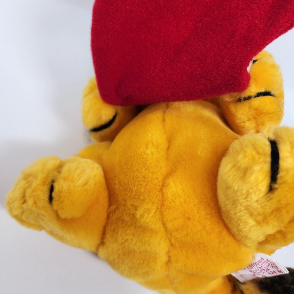 Vtg 1981 Dakin Garfield Santa Cat 8" Plush 'Fill Er Up!' Christmas Stocking Toy - Picture 10 of 15